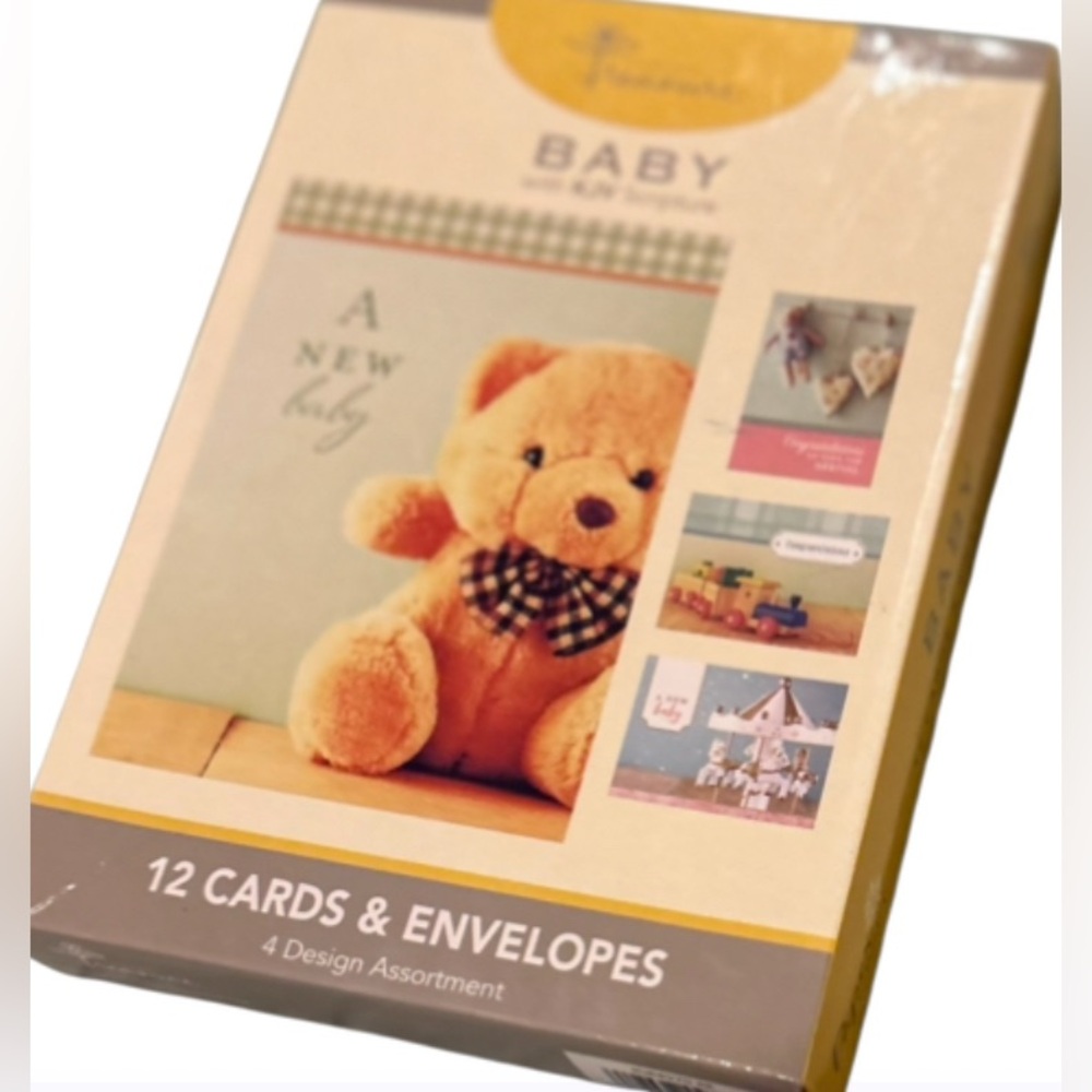 Baby Greeting Cards & Envelopes Set - 12 Pack